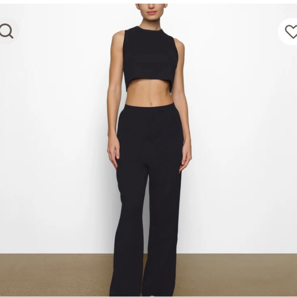 SKIMS Boyfriend Loose Pants, color-onyx, size XXS, NWT